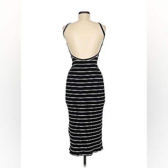 Reformation Striped Midi Dress Medium - Picture 2 of 5